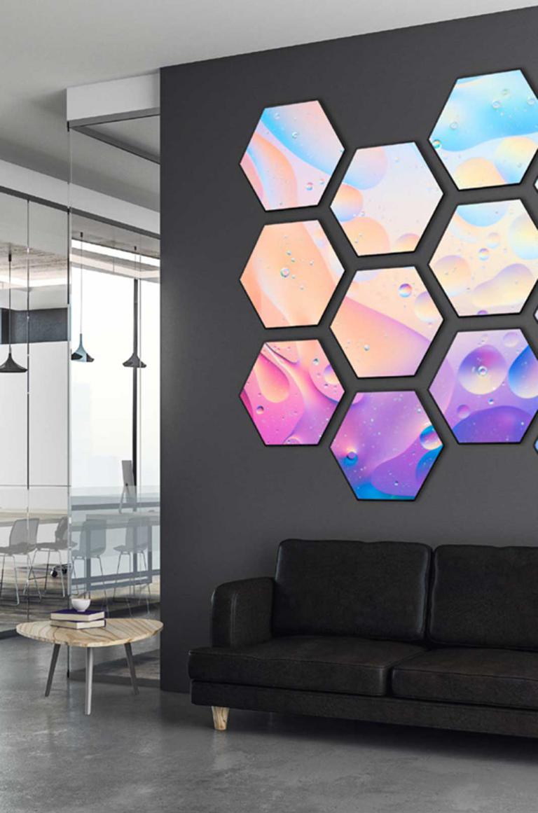 Hexagon Indoor LED panel Caerus Vision